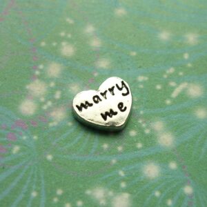 Marry Me Heart - Charm for Memory Lockets