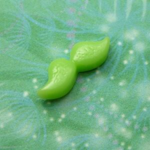 Moustache - Green - Charm for Memory Lockets