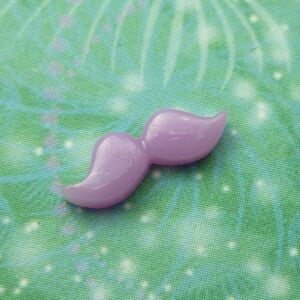 Moustache - Light Purple - Charm for Memory Lockets