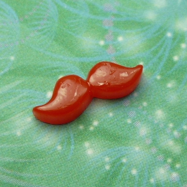 Moustache - Red - Charm for Memory Lockets