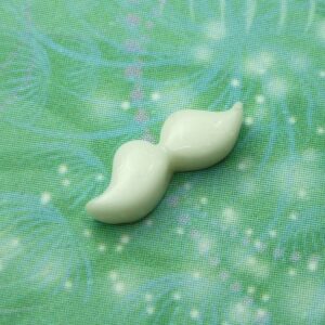 Moustache - White - Charm for Memory Lockets