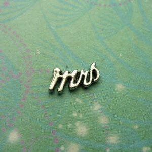 Mrs - wedding charm - Charm for Memory Lockets