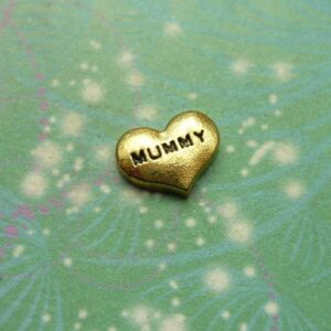 Mummy Heart Gold - Charm for Memory Lockets