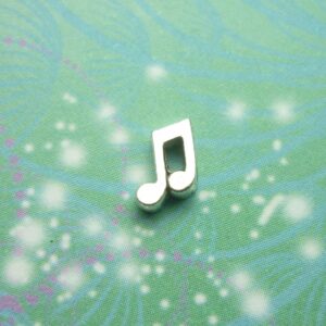 Music Note - Silver - Charm for Memory Lockets