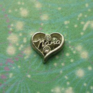 Nana Jewelled Heart - Charm for Memory Lockets