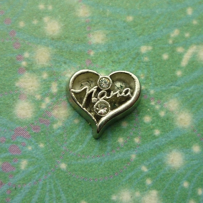Nana Jewelled Heart - Charm for Memory Lockets