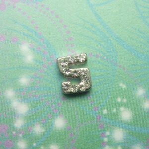 Number Charm - 5 - Charm for Memory Lockets