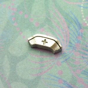 Nurses Hat - Silver - Charm for Memory Lockets