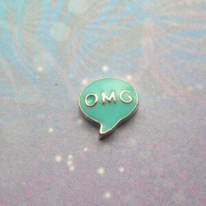 OMG Blue - Charm for Memory Lockets