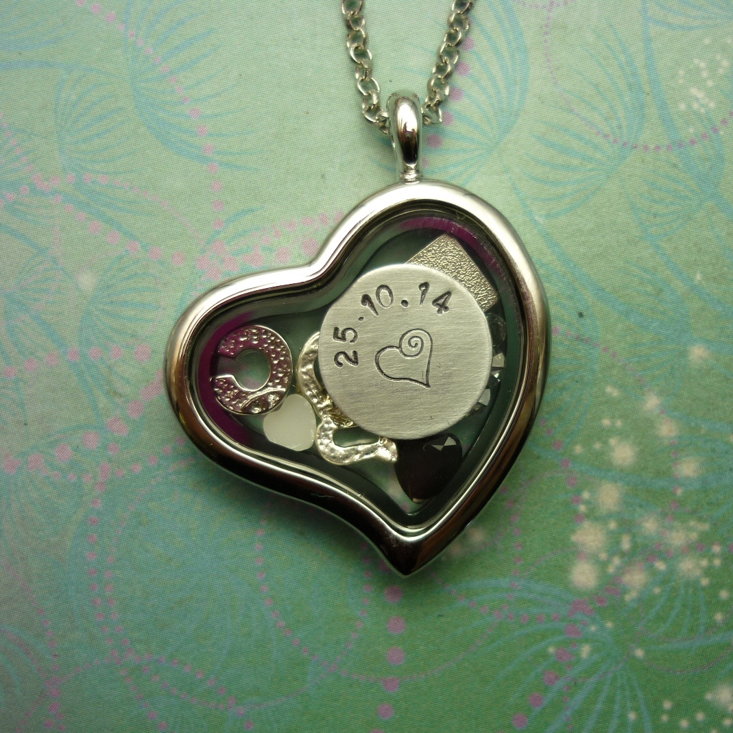 Floating Charm Locket - Customised with 2 Initials - choose your charms - Image 4