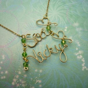 Personalised Name Necklace - Gold -  Double Decker