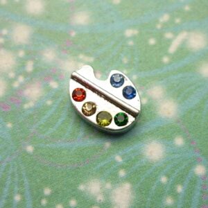 Paint Pallet Jeweled Colours - Charm for Memory Lockets
