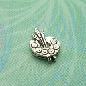 Paint Pallet Silver - Charm for Memory Lockets