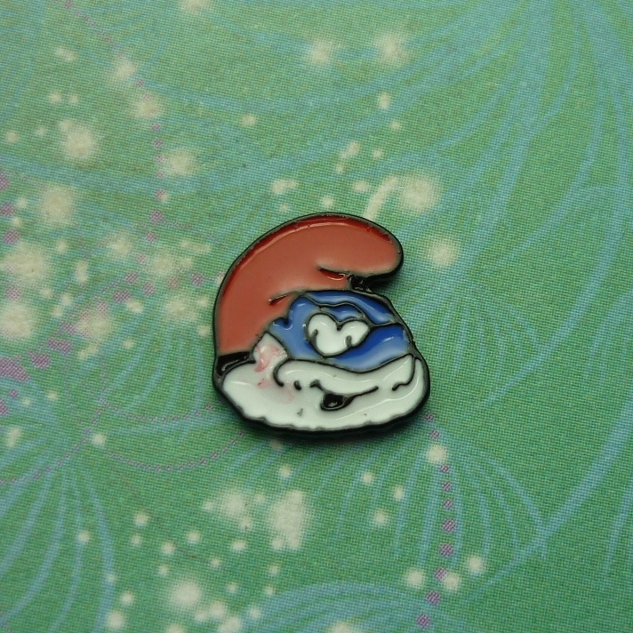 Pappa Smurf Head - Big - Charm for Memory Lockets