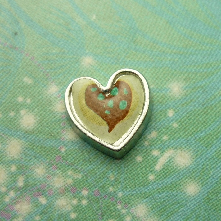Patchwork Heart Style 5 - Charm for Memory Lockets