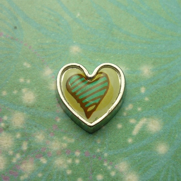 Patchwork Heart Style 6 - Charm for Memory Lockets