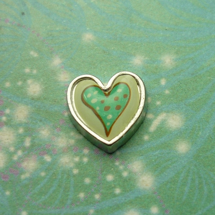 Patchwork Heart Style 7 - Charm for Memory Lockets