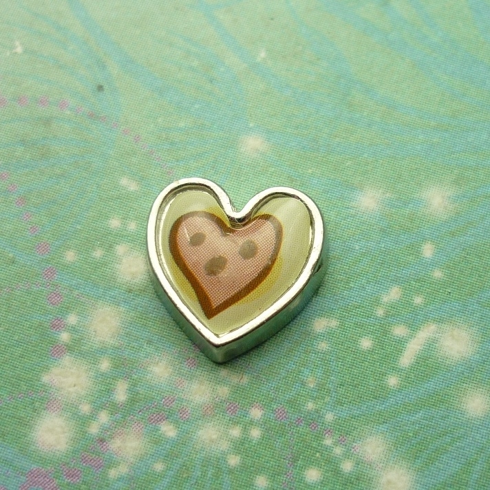 Patchwork Heart Style 8 - Charm for Memory Lockets