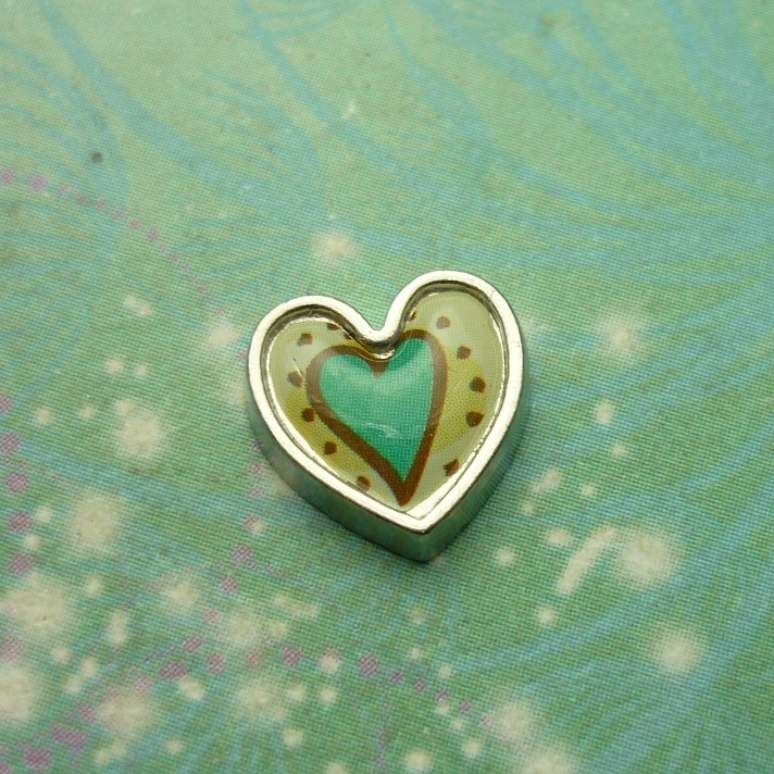 Patchwork Heart Style 9 - Charm for Memory Lockets