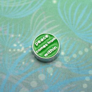 Peace Comes from Within - Charm for Memory Lockets