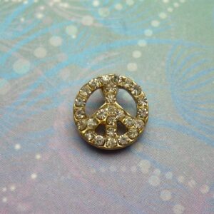 Peace Sparkling Gold - Charm for Memory Lockets