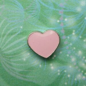 Pink Enamel Heart - Charm for Memory Lockets