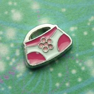Pink Flower Handbag - Charm for Memory Lockets
