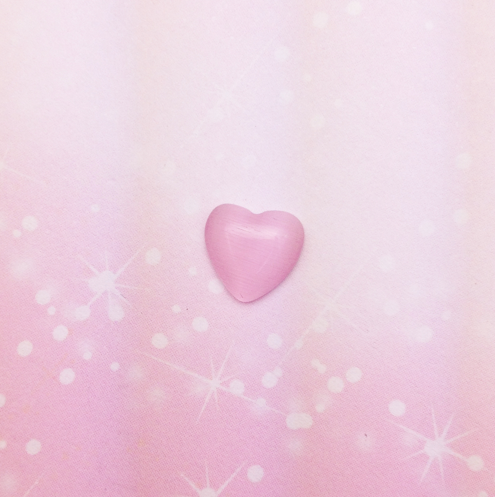 Pink Heart - 8mm cats eye - Charm for Memory Lockets