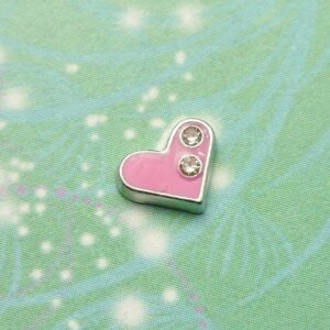 Pink Heart Cute - Charm for Memory Lockets
