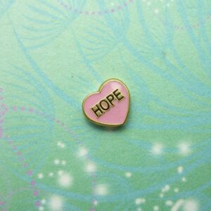 Pink Hope Heart - Charm for Memory Lockets