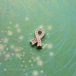 Pink Ribbon Charm For Lockets - Charm for Memory Lockets