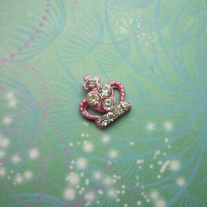 Pink Royal Crown - Charm for Memory Lockets
