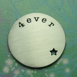 Plate - 4 ever - 20mm - Charm for Memory Lockets