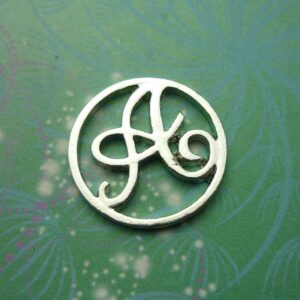 Plate - Alphabet Letter - A - Charm for Memory Lockets