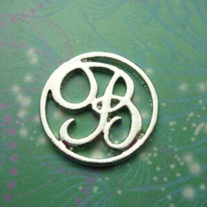 Plate - Alphabet Letter - B - Charm for Memory Lockets