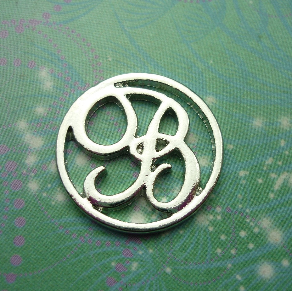 Plate - Alphabet Letter - B - Charm for Memory Lockets