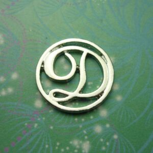 Plate - Alphabet Letter - D - Charm for Memory Lockets