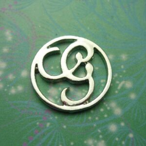 Plate - Alphabet Letter - G - Charm for Memory Lockets