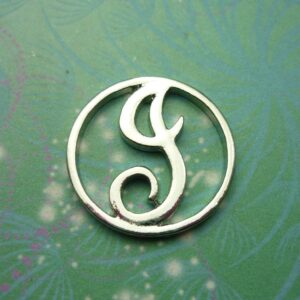 Plate - Alphabet Letter - I - Charm for Memory Lockets