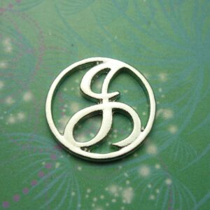 Plate - Alphabet Letter - J - Charm for Memory Lockets
