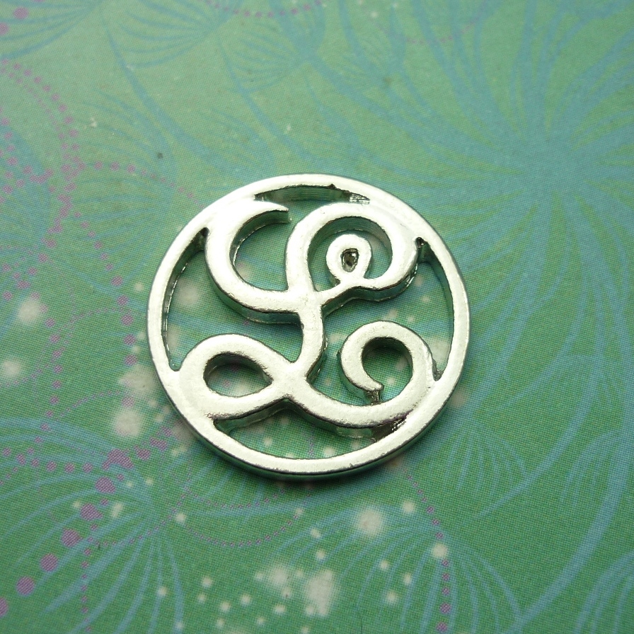 Plate - Alphabet Letter - L - Charm for Memory Lockets