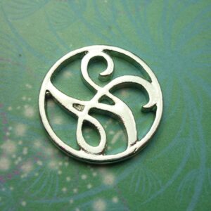 Plate - Alphabet Letter - N - Charm for Memory Lockets