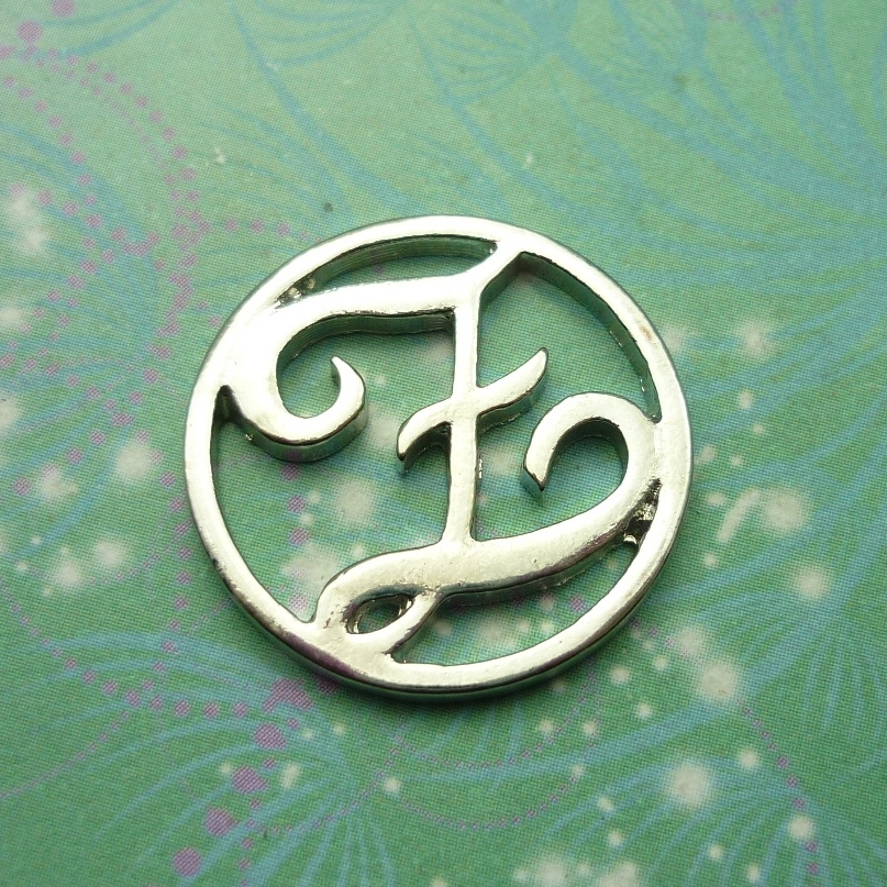 Plate - Alphabet Letter - Z - Charm for Memory Lockets