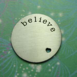 Plate - Believe - 20mm - Charm for Memory Lockets