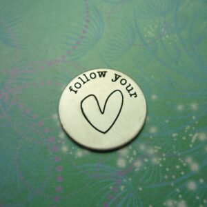 Plate Follow Your Heart - 22.5mm - Charm for Memory Lockets