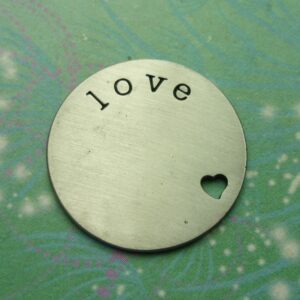 Plate - Love - 20mm - Charm for Memory Lockets