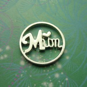 Plate  - Love Mum 22mm - Charm for Memory Lockets