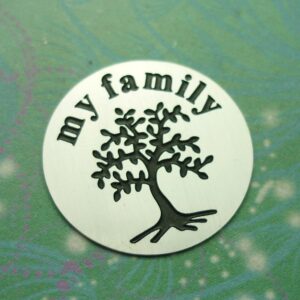 Plate - My Family - 30mm - Charm for Memory Lockets