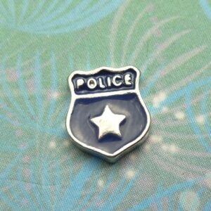 Police Shield Charm For Lockets - Charm for Memory Lockets