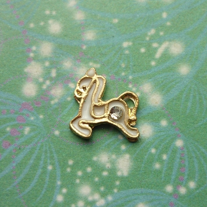 Pony White - Charm for Memory Lockets